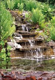 How To Build A Waterfall In Your Garden Building An Ornamental Cascade With A Pond Pump And Pon Outdoor Waterfalls Garden Waterfall Outdoor Water Features