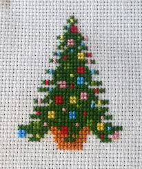 Beige (21) ochre (4) orange. Christmas Tree Miniature Cross Stitch Cross Stitch Christmas Cards Cross Stitch Patterns Christmas Cross Stitch Tree