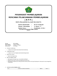 Maybe you would like to learn more about one of these? Rpp Qur An Hadits Kelas 2 Semester 1
