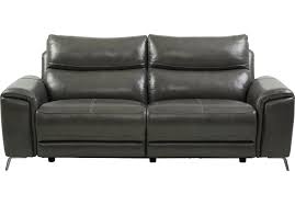 Astoria Heights Gray Leather Power Reclining Sofa Power Reclining Sofa Best Leather Sofa Power Recliners