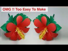 Using this method, a paper pattern is pricked with a pin at regular intervals. How To Make Paper Hibiscus Flower Easy Step By Step Paper Craft Work Episode 34 Youtube Paper Craft Work Toddler Arts And Crafts Paper Crafts