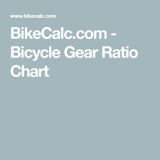 Bikecalc Com Bicycle Gear Ratio Chart Bike Gear