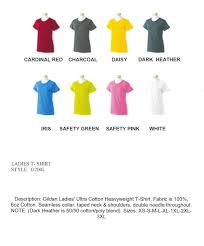Gildan Ultra Cotton Ladies T Shirt Size Chart Rldm