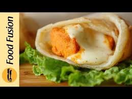 Chicken Cheese Paratha Roll Recipe By Food Fusion Youtube Paratha Roll Paratha Rolls Recipe