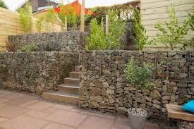 Gabion Retaining Wall Garden Landscape Garden Fence Ideas Sloping Garden Design Sad Na Sklone Dizajn Sada Terrasa V Sadu