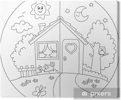 Quadro Su Tela Casa Di Campagna Giorno E Notte Da Colorare Per Bambini Pixers Viviamo Per Il Cambiamento