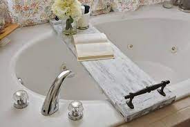 Free shipping on orders over $99! White Rustic Bath Tub Caddy X2f Bath Tray X2f Bath Caddy X2f Farmhouse Tub Tray Bathtub Makeover Bath Caddy Diy