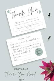 Instant Download Thank You For Your Support Note For Small Business Marketing For Small Business In 2020 Thank You Card Design Business Thank You Cards Thanks Card