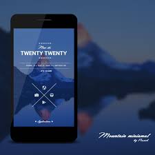 Mountains Minimal Homescreen Mobile Interface App Design