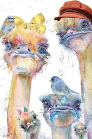 Ostrich Family Selfie From Beleev Trendme Net Emus Art Bird Drawings Animal Paintings
