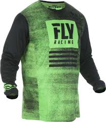 Fly Racing Mx Motocross Boys Youth Kinetic Noiz Jersey Neon Green Black