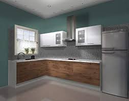 Hardwoods like teak, sheesham (indian rosewood), and marindi (mindi or melia azedarach) are commonly used kitchen cabinet materials in india. Buy Madonna Modular Kitchen L Shaped 15299 Online At Low Prices In India Amazon In