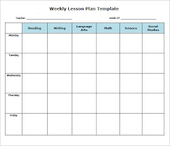 Free 8 Weekly Lesson Plan Samples In Google Docs Ms Word Pages Pdf