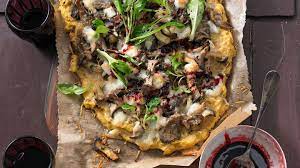polenta pizza mit pilzen und feldsalat rezept essen und trinken
