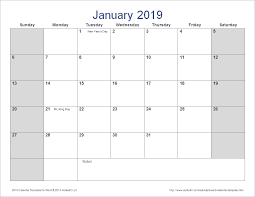 Download The 2019 Calendar Template For Word From Vertex42 Com Calendar Word Monthly Calendar Template Calendar Template