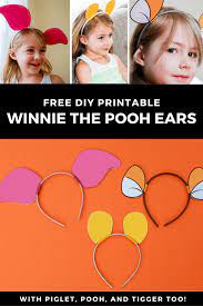 Diy Winnie The Pooh Ears Piglet Ears Tigger Ears In 2021 Winnie The Pooh Ears Winnie The Pooh Halloween Piglet Ears