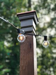 Measure out the existing amount of flexible conduit needed to extend to the outdoor light switch box. Adding Patio String Lights To The Deck Southern Hospitality