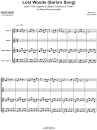 Let me know what you think! Gina Luciani The Legend Of Zelda Ocarina Of Time Lost Woods Saria S Song Mixed Flute Ensemble Sheet Music In C Major Download Print Sku Mn0181477