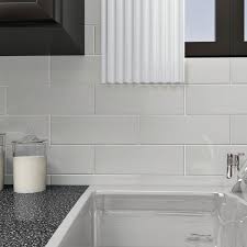Subway tile backsplash is a great way to protect the wall from splashes and smears as well as accentuating your kitchen or bathroom. Our Best Tile Deals White Glass Tile Glass Subway Tile Wall Tiles