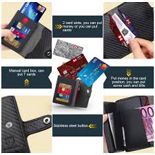 Beside operating as a wallet it participates in yenten communication network. Teehon Wallets Mens Credit Card Holders Carbon Fiber Leather With 1 Hand Push Metal Card Case 2 Card Slots 1 Cash Holder Minimalist Card Wallet With Large Capacity Gifts For Men
