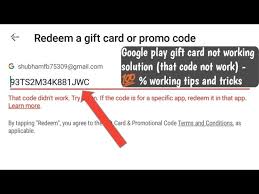 Check spelling or type a new query. Google Play Gift Card Not Redeem Working Solution That Code Not Work Working Tips And Trick Youtube