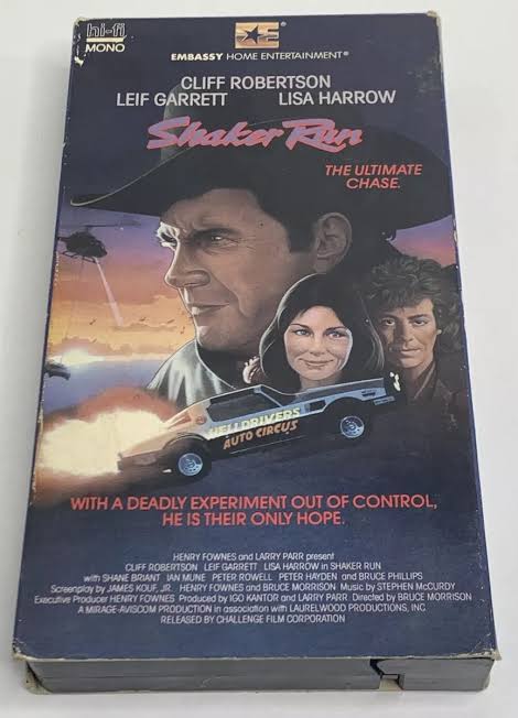 Shaker Run (1985 1986 VHS Tape Action) Leif Garrett Cliff Robertson RARE  Embassy | eBay