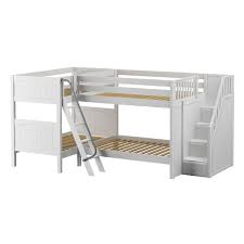 Though not much bigger than twins, fulls should never use anything less than 4 x 4s or 2 x 6s. Full Medium Corner Bunk Bed With Ladder Stairs R Maxwood Furniture