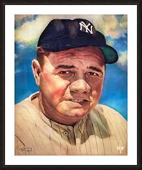 Babe Ruth Art by Griffith Foxley par Row One Brand