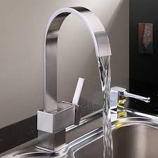 Kitchen Faucet One Hole Nickel Brushed Tall High Arc Deck Mounted Contemporary Single Handle One Hole 2020 Us 77 49 Mitigeur Cuisine Evier Cuisine Robinet Cuisine