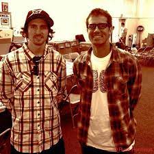 bob burnquist awesome skateboarder on right men casual mens tops button down shirt