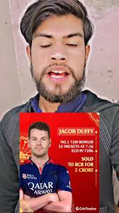 Jacob Duffy sold to rcb for 2 core big selection 🤯#jacobduffy #rcb  #cricketcontent