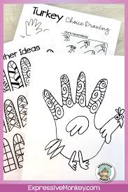This how to draw a turkey hand step by step tutorial is fast and easy !!! Thanksgiving Activity Turkey Drawing And Hand Turkey With Zentangle Feathers Turkey Drawing Thanksgiving Art Projects Hand Turkey