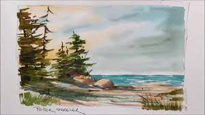 You can browse lake painting samples from real customers and artists. A Quick And Fun Watercolor Demonstration Of A Lake Shoreline Painting Easy To Follow And Learn Youtube