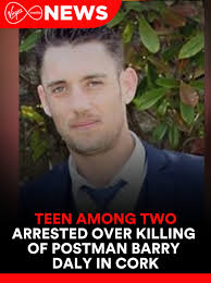 Two men, including a teenager, are being questioned over the violent death  of postman Barry Daly in Doneraile, Co Cork., An Post has paid tribute to  its employee, saying staff are “shocked and ...