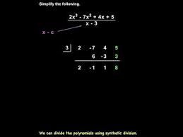 Synthetic Division Mathhelp Com Youtube