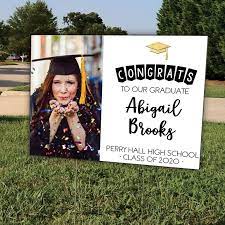 Shout your pride for your graduate from your front yard with this easy yard sign #diy! Shop Graduation Lawn Signs And Banners For 2020 Popsugar Family