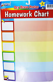 Art Skills Dry Eraser Poster Homework Chart Shopswell