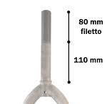 Forcella Bici 20 Pollici BMX Colore Grezzo