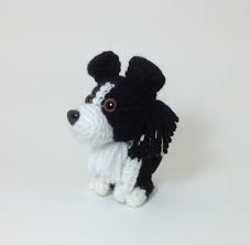 Black And White Sheltie Stuffed Animal Border Collie Crochet Dog Knitted Animals Dog Crafts