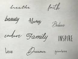 One word tattoos can make a huge statement, or mean something really deep and important, especially if it really captures your personality or being. 25 Single Word Tattoo Special Envy Ink Gallipolis Facebook