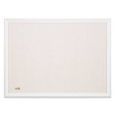 Decorative framed linen fabric pinboard for home or office wall organization. U Brands 24 X18 Linen Bulletin Board White Decor Frame Target