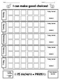 Reward Sticker Chart By Milina Moreno Teachers Pay Teachers