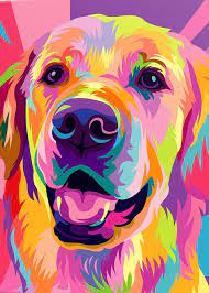 Golden Retriever Pop Art Poster Print By Ultimate Design Displate Dog Painting Pop Art Dog Pop Art Pop Art Animals