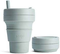 Coffee to go cups reusable. Amazon Com Stojo Collapsible Coffee Cup Reusable To Go Pocket Size Travel Cup With Straw Carnation Pink 16oz Kitc Coffee Cups Collapsible Cup Travel Cup
