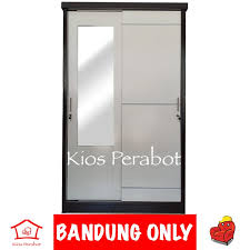 Lemari pakaian pintu geser (sliding) 2 pintu. Lemari Pakaian 2 Pintu Lemari Teakblok Finishing Duco Pintu Sliding Pintu Geser Shopee Indonesia
