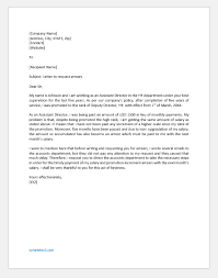 Then, you can start writing another block which should be dedicated to the basic information of your recipient. Letter To Request Arrears Writeletter2 Com