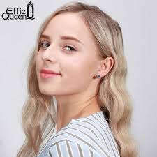 Effie Queen 925 Sterling Silver Birthstone Earrings for Women AAA Cubi