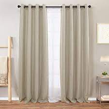 Get free shipping on qualified 84 in. Amazon Com Vangao Room Darkening Curtains For Living Room Grommet Top Linen Textured Drapes For Bedroom 84 Inches Long 2 Panels Greyish Beige Home Kitchen