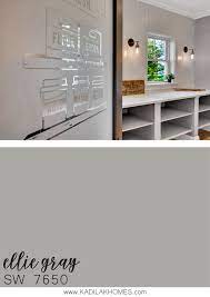I purchased many paint samples all sherwin williams from lowe's. Ellie Gray Sw 7650 By Sherwin Williams Sherwin Williams Paint Colors House Color Schemes Interior Best Gray Paint Color