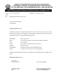 Contoh surat dispensasi sekolah untuk mengikuti kegiatan ekskul. Surat Study Tour 2014